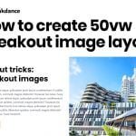 50vw image layout in WordPress with Breakdance website builder